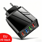 ⚡50% הנחה! מטען USB עם 4 יציאות, חלוקת זרם חכמה 10W, טעינה בו-זמנית, תאימות אוניברסלית 🔌✨
