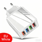 ⚡50% הנחה! מטען USB עם 4 יציאות, חלוקת זרם חכמה 10W, טעינה בו-זמנית, תאימות אוניברסלית 🔌✨
