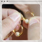💍 עגילי זהב עגולים עם כדור קטן - עדינים, קלים ורב-תכליתיים ✨
