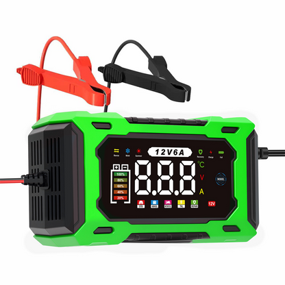 ⏳מבצע לזמן מוגבל⏰מטען חכם לסוללות רכב 12V 6A – טכנולוגיית תיקון פולסים, תחזוקה אוטומטית והסרת גופרית