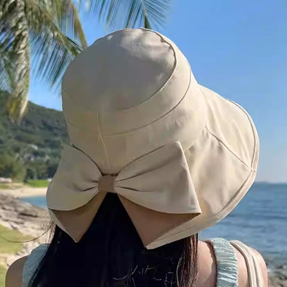 👒מבצע קיץ לוהט☀️כובע נשים עם קשת ושוליים רחבים להגנה מפני השמש