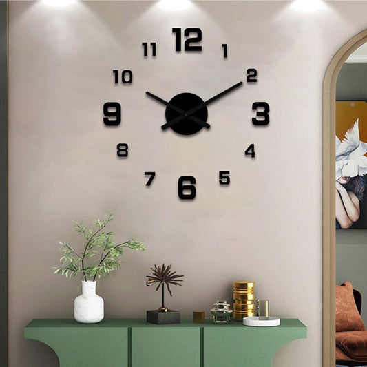 ⏰✨ סט שעון קיר אקרילי תלת מימד DIY זוהר, הדבקה קלה לעיצוב ייחודי של החדר🏠🖼️
