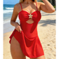 ⭐👙 שמלת ים לנשים עם חיתוכים בצורת כוכבי ים - גזרה מחמיאה ונוחה לחוף הים ולבריכה ✨