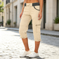 🔥 50% הנחה – הצעה לזמן מוגבל 👖 מכנסי קפרי קרגו לנשים בגזרה גבוהה עם כיסים פרקטיים – גזרה קיצית נוחה וטרנדית ✨