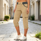 🔥 50% הנחה – הצעה לזמן מוגבל 👖 מכנסי קפרי קרגו לנשים בגזרה גבוהה עם כיסים פרקטיים – גזרה קיצית נוחה וטרנדית ✨
