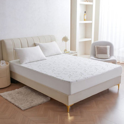 🛏️ מגן מזרן סיבי במבוק עמיד למים, מתייבש מיידית! הנחה -50% 💧🔥