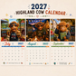 ✨️הפתעה של 50% הנחה! 🐮מי ייתן ו-2027 יביא לכם מזל טוב! 🔥לוח שנה מהנה של פרות היילנד לשנת 2027 | לוח שנה A4 |