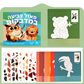 🎁מבצע מוגבל בזמן! 🎨 ספר פעילות מדבקות גיאומטרי לילדים ✨ חינוכי ומהנה, מתנה מושלמת לילדים ⚡50% הנחה