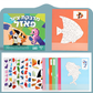 🎁מבצע מוגבל בזמן! 🎨 ספר פעילות מדבקות גיאומטרי לילדים ✨ חינוכי ומהנה, מתנה מושלמת לילדים ⚡50% הנחה