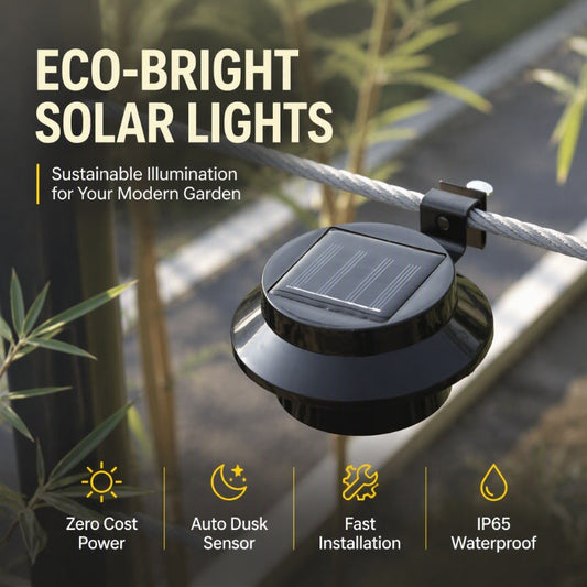 ☀️ מנורת קיר LED סולארית למרזבים | תאורת הדגשה חיצונית