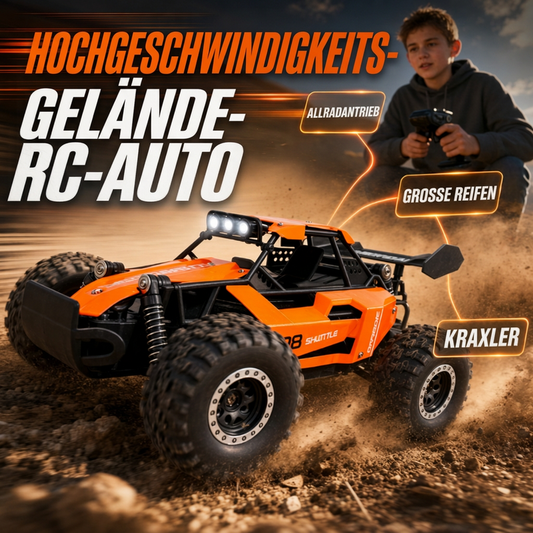 ⚡50% הנחה עכשיו!🚗מכונית RC מהירה לשטח, עמידה בפני זעזועים, שליטה מדויקת, מתאימה לילדים ולמבוגרים לבילוי בחוץ🏞️💨