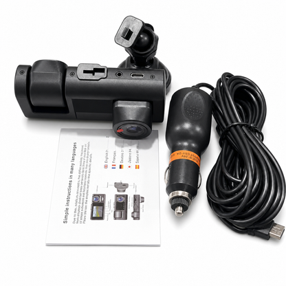 🔥מבצע 50% הנחה! מצלמת רכב (Dash Cam) תלת-ערוצית באיכות 1080P HD – הקלטה מכל הזוויות🚗📹