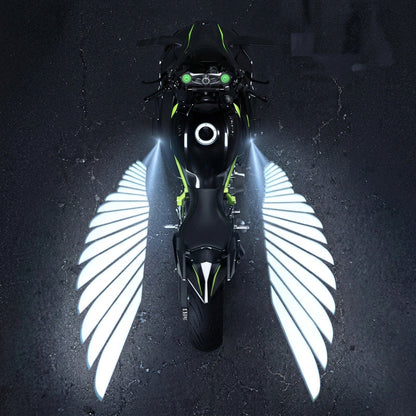🔥⏰50% הנחה 🏍️ אורות הקרנה כנפי מלאך לאופנוע, אור LED קסום, אפקט ויזואלי מדהים בלילה ✨