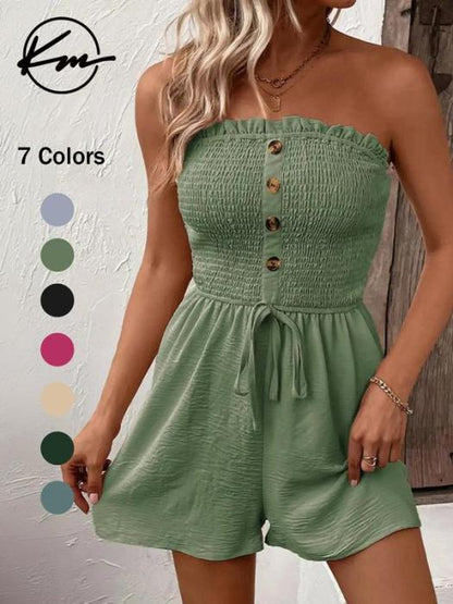 💃Dames tube top jumpsuit